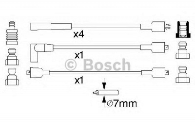 BOSCH 0986356834 -  Комплект проводов зажигания