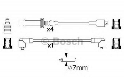 BOSCH 0986356848 -  Комплект проводов зажигания