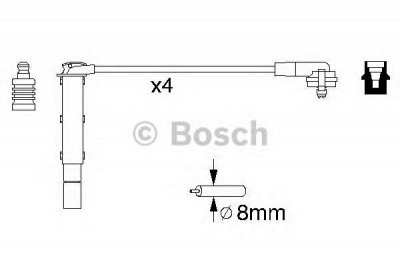 BOSCH 0986356849 -  Комплект проводов зажигания