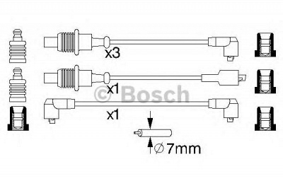 BOSCH 0986356851 -  Комплект проводов зажигания