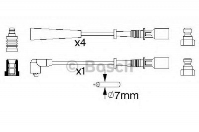 BOSCH 0986356853 -  Комплект проводов зажигания