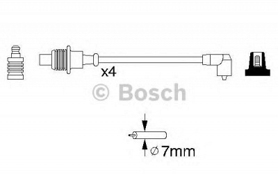 BOSCH 0986356854 -  Комплект проводов зажигания