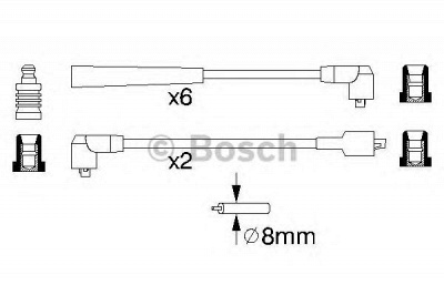 BOSCH 0986356858 -  Комплект проводов зажигания