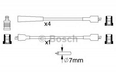 BOSCH 0986356862 -  Комплект проводов зажигания
