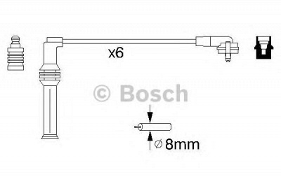 BOSCH 0986356870 -  Комплект проводов зажигания