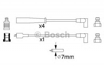 BOSCH 0986356873 -  Комплект проводов зажигания