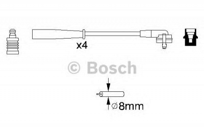 BOSCH 0986356887 -  Комплект проводов зажигания