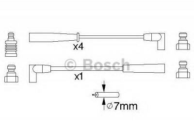 BOSCH 0986356888 -  Комплект проводов зажигания