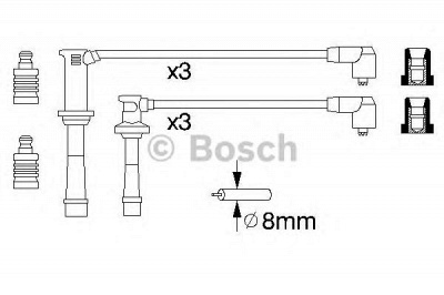 BOSCH 0986356966 -  Комплект проводов зажигания
