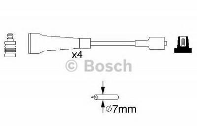 BOSCH 0986356967 -  Комплект проводов зажигания