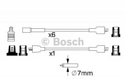 BOSCH 0986357011 -  Комплект проводов зажигания