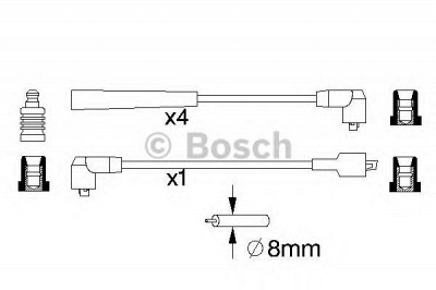BOSCH 0986357012 -  Комплект проводов зажигания
