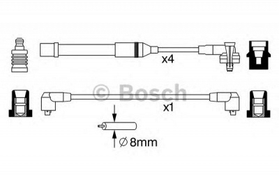 BOSCH 0986357051 -  Комплект проводов зажигания
