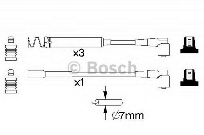 BOSCH 0986357063 -  Комплект проводов зажигания