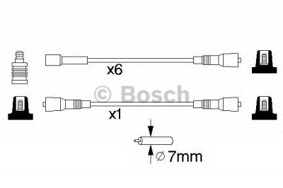 BOSCH 0986357086 -  Комплект проводов зажигания