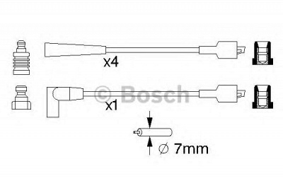 BOSCH 0986357101 -  Комплект проводов зажигания