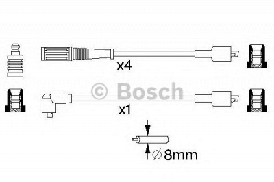 BOSCH 0986357113 -  Комплект проводов зажигания