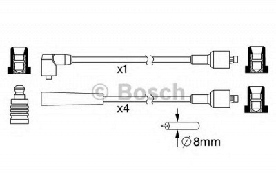 BOSCH 0986357114 -  Комплект проводов зажигания