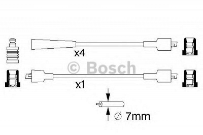 BOSCH 0986357117 -  Комплект проводов зажигания
