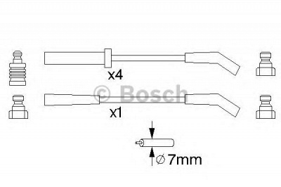 BOSCH 0986357123 -  Комплект проводов зажигания