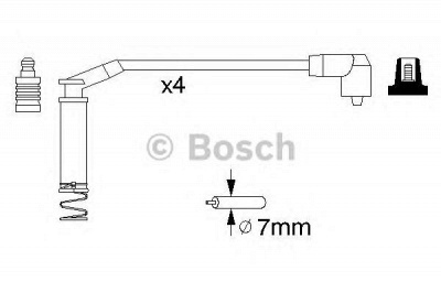 BOSCH 0986357124 -  Комплект проводов зажигания