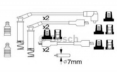 BOSCH 0986357125 -  Комплект проводов зажигания