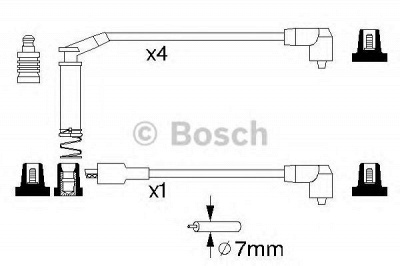 BOSCH 0986357127 -  Комплект проводов зажигания