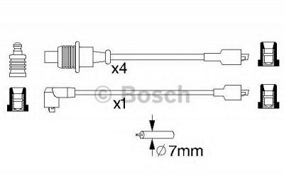 BOSCH 0986357128 -  Комплект проводов зажигания