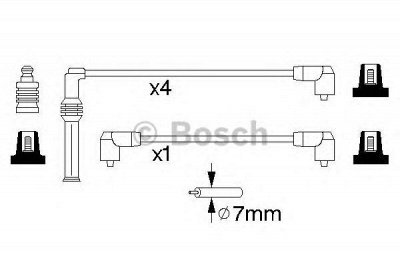 BOSCH 0986357139 -  Комплект проводов зажигания