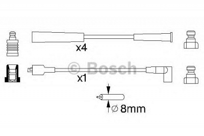 BOSCH 0986357140 -  Комплект проводов зажигания