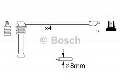 BOSCH 0986357141 -  Комплект проводов зажигания