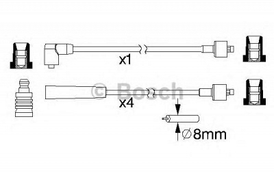 BOSCH 0986357145 -  Комплект проводов зажигания