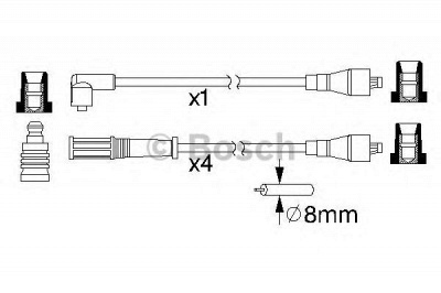 BOSCH 0986357146 -  Комплект проводов зажигания