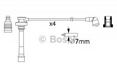 BOSCH 0986357147 -  Комплект проводов зажигания