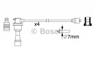 BOSCH 0986357151 -  Комплект проводов зажигания
