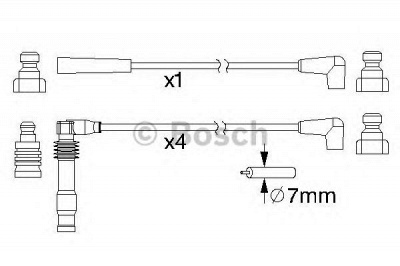 BOSCH 0986357156 -  Комплект проводов зажигания