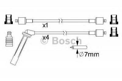 BOSCH 0986357161 -  Комплект проводов зажигания