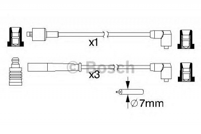 BOSCH 0986357168 -  Комплект проводов зажигания