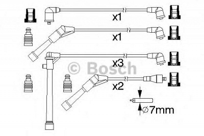 BOSCH 0986357174 -  Комплект проводов зажигания