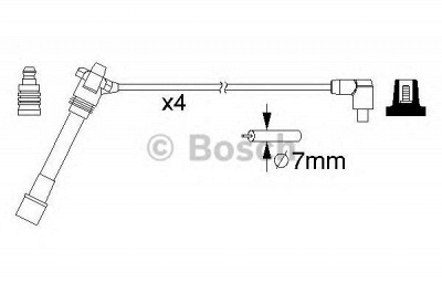 BOSCH 0986357181 -  Комплект проводов зажигания