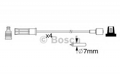 BOSCH 0986357184 -  Комплект проводов зажигания