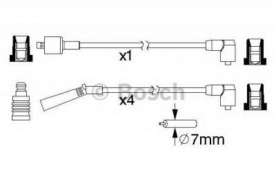 BOSCH 0986357196 -  Комплект проводов зажигания