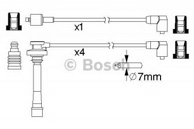 BOSCH 0986357197 -  Комплект проводов зажигания