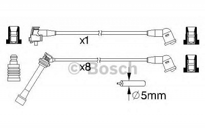 BOSCH 0986357204 -  Комплект проводов зажигания