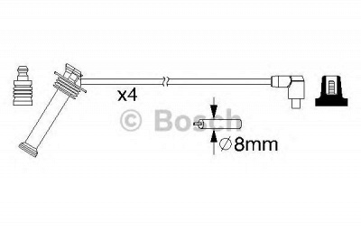 BOSCH 0986357208 -  Комплект проводов зажигания