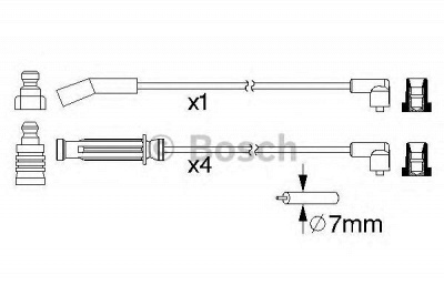 BOSCH 0986357212 -  Комплект проводов зажигания
