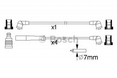 BOSCH 0986357214 -  Комплект проводов зажигания