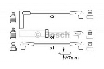 BOSCH 0986357229 -  Комплект проводов зажигания