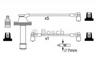 BOSCH 0986357232 -  Комплект проводов зажигания
