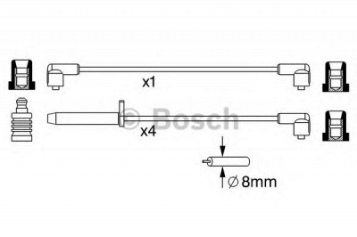 BOSCH 0986357235 -  Комплект проводов зажигания